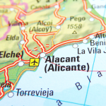 Mapa Alicante campos de golf costa blanca